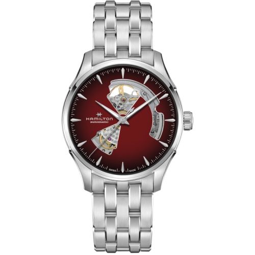 Hamilton Jazzmaster Open Heart 40 Stainless Steel / Burgundy Gradient / Bracelet H32675170