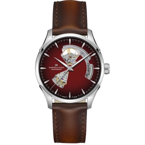 Hamilton Jazzmaster Open Heart 40 Stainless Steel / Burgundy Gradient H32675570