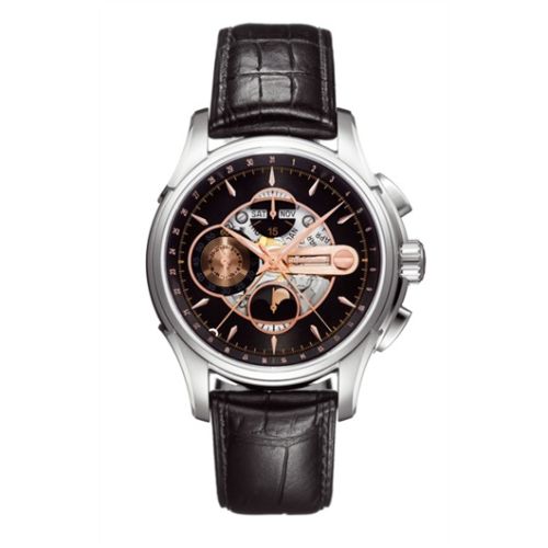 Hamilton Jazzmaster Moonphase Auto Chrono Stainless Steel / Black H32696731