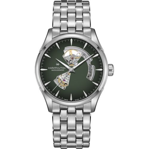 Hamilton Jazzmaster Open Heart 42 Stainless Steel / Green Gradient / Bracelet H32705160