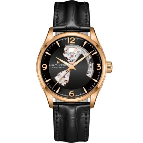 Hamilton Jazzmaster Open Heart 42 Rose Gold / Black H32735731