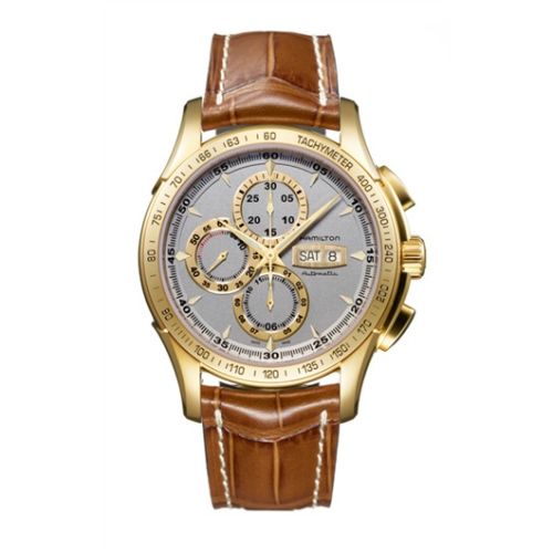 Jazzmaster Lord Hamilton 46mm Silver Dial PVD Gold H32836551