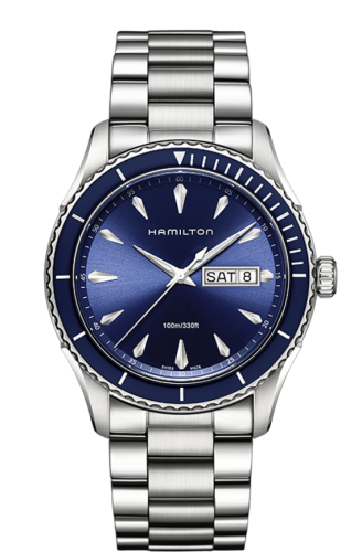 Hamilton Jazzmaster Seaview Day Date Quartz 42 Stainless Steel / Blue / Bracelet H37551141