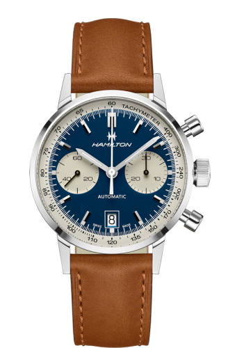 Hamilton Intra-Matic 68 Auto Chrono Stainless Steel / Blue / Strap H38416541