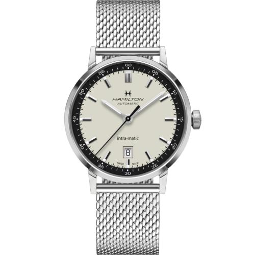 Hamilton Intra-Matic 40 Stainless Steel / Silver / Mesh H38425120
