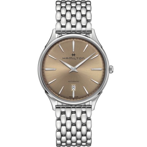 Hamilton Jazzmaster Thinline Auto 40 Stainless Steel / Beige / Bracelet H38525121
