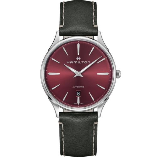 Hamilton Jazzmaster Thinline Auto 40 Stainless Steel / Red H38525771