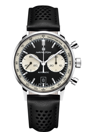 Hamilton Intra-Matic 68 Auto Chrono Stainless Steel / Black / Strap H38716731