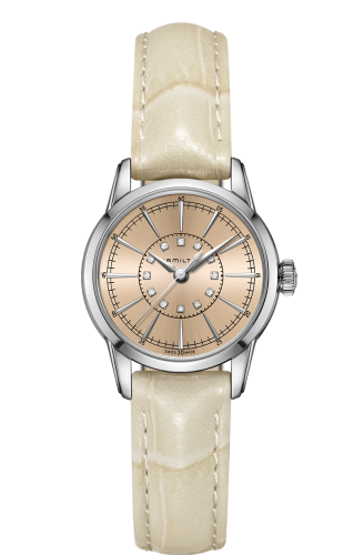 Hamilton Railroad Lady 28 Quartz Stainless Steel / Champagne H40311821