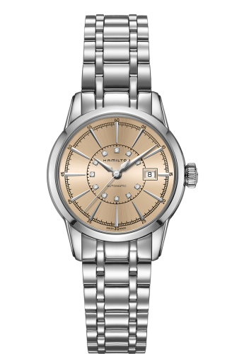 Hamilton Railroad Lady 32 Auto Stainless Steel / Champagne / Bracelet H40405121