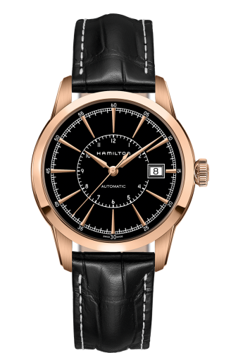 Hamilton Railroad 40 Auto Rose Gold / Black H40505731