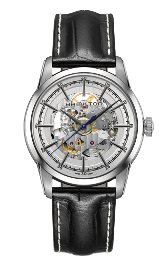 Hamilton Railroad 42 Skeleton Auto Stainless Steel / Silver H40655751