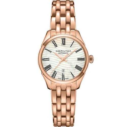 Hamilton Jazzmaster Lady Auto 30 Stainless Rose Gold / MOP / Bracelet H42245191