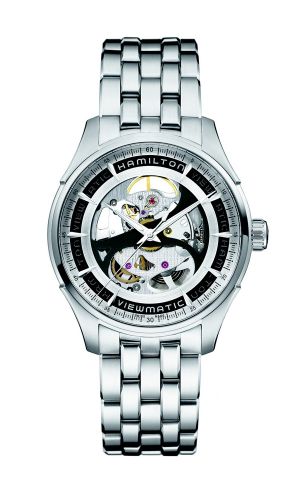 Hamilton Jazzmaster Viewmatic Skeleton Auto Stainless Steel / Black / Bracelet H42555151