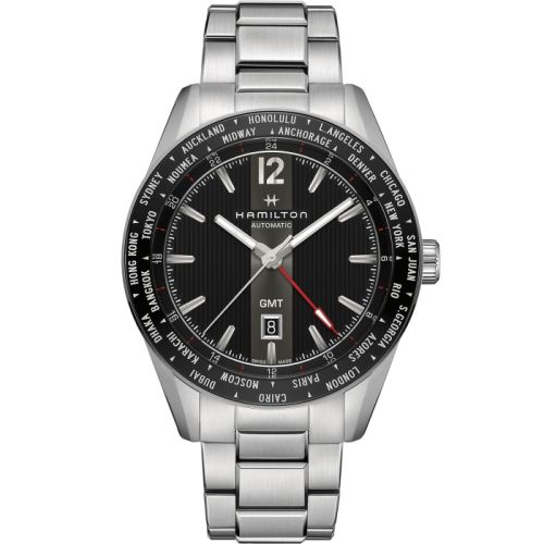Hamilton Broadway GMT Limited Edition 46 Stainless Steel / Black / Bracelet H43725131