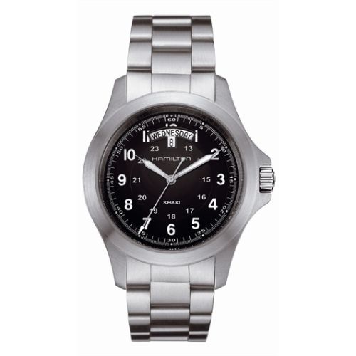 Hamilton Khaki Field King Quartz 40 Stainless Steel / Black / Bracelet H64451133