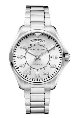 Hamilton Khaki Pilot Day Date Auto 42 Stainless Steel / Silver / Bracelet H64615155