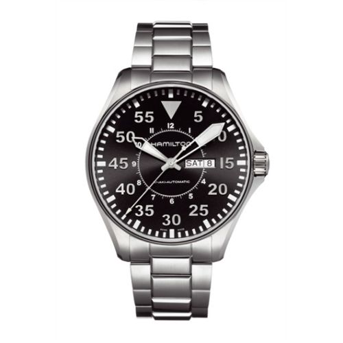 Hamilton Khaki Aviation Pilot Day Date 46 Stainless Steel / Black / Bracelet H64715135
