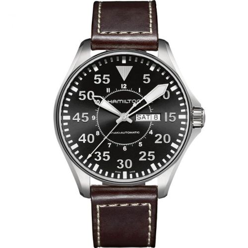 Hamilton Khaki Aviation Pilot Day Date 46 Stainless Steel / Black H64715535