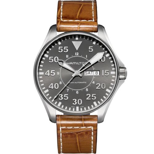 Hamilton Khaki Aviation Pilot Day Date 46 Stainless Steel / Grey H64715885