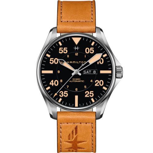 Hamilton Khaki Pilot Day-Date Auto 46 Stainless Steel / Black H64725531