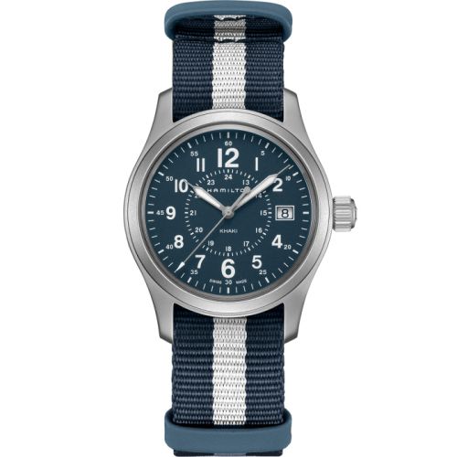 Hamilton Khaki Field Quartz 38 Stainless Steel / Blue / NATO H68201043