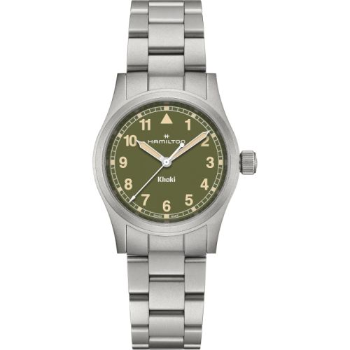 Hamilton Khaki Field Quartz 33 Stainless Steel / Green / Bracelet H69301160
