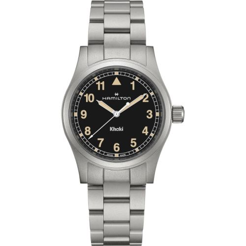 Hamilton Khaki Field Quartz 38 Stainless Steel / Black / Bracelet H69401131
