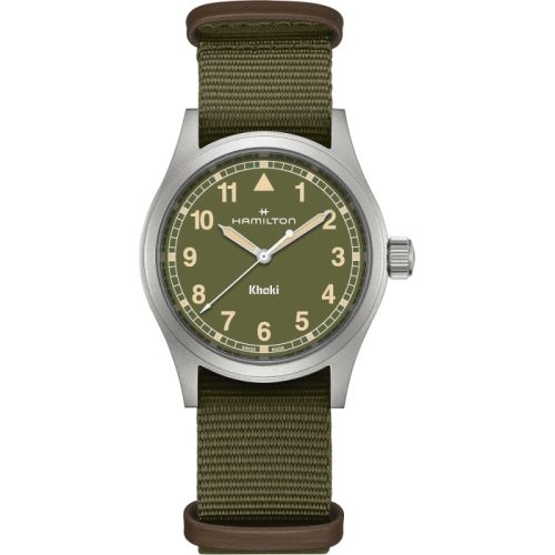 Hamilton Khaki Field Quartz 38 Stainless Steel / Green H69401960
