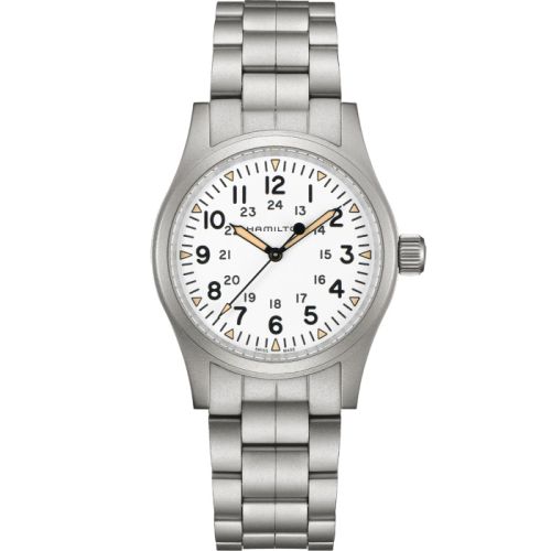 Hamilton Khaki Field Mechanical 38 White / Bracelet H69439111