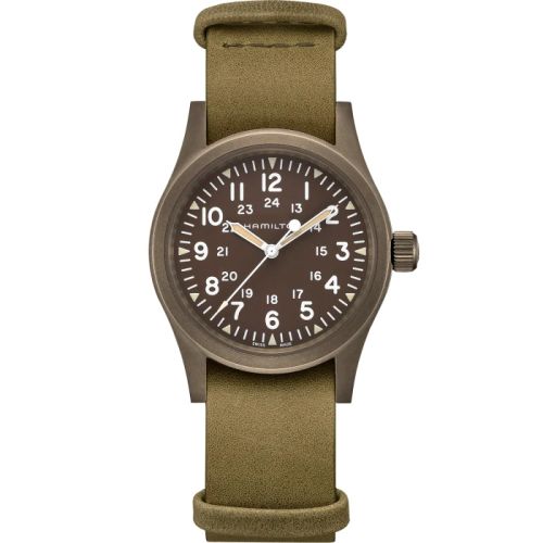 Hamilton Khaki Field Mechanical 38 PVD / Brown H69449861