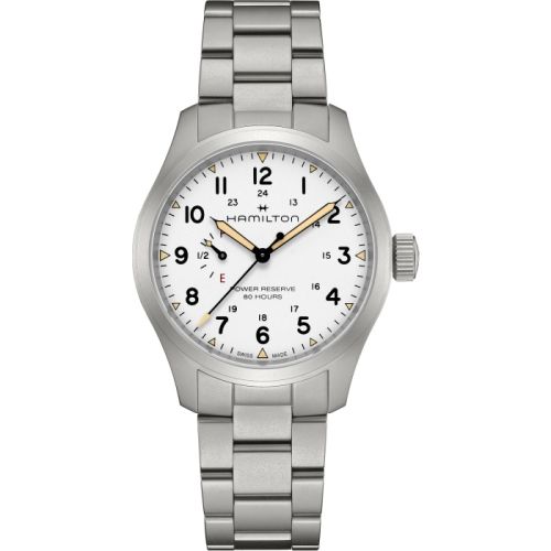 Hamilton Khaki Field Mechanical Power Reserve Stainless Steel / White / Bracelet H69509110