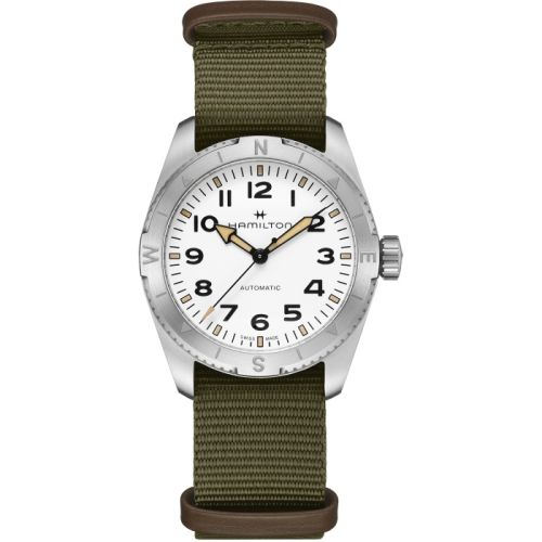 Hamilton Khaki Field Expedition 37 Stainless Steel / White / NATO H70225910