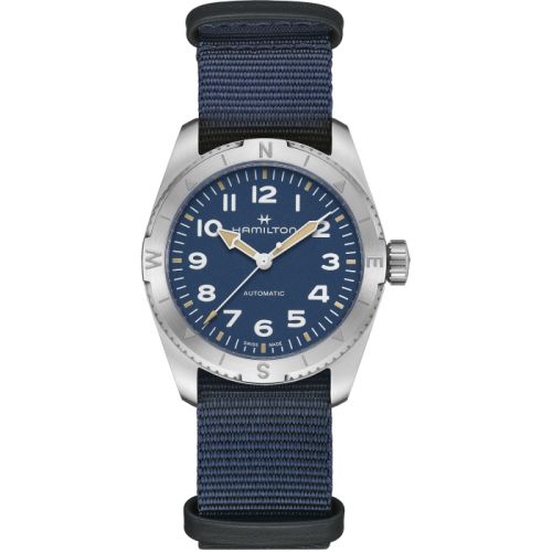 Hamilton Khaki Field Expedition 37 Stainless Steel / Blue / NATO H70225940