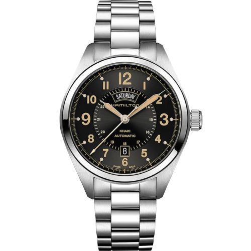 Hamilton Khaki Field Day Date Automa Stainless Steel / Black / Bracelet H70505933