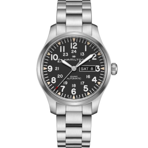 Hamilton Khaki Field Day Date Auto Stainless Steel / Black / Bracelet H70535131