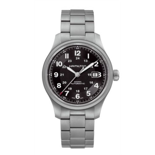 Hamilton Khaki Field Titanium Auto 42 / Black / Bracelet H70565133