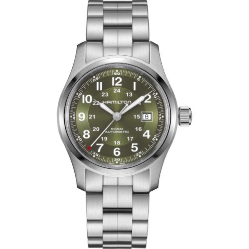 Hamilton Khaki Field Auto 42 Stainless Steel / Green / Bracelet H70605160