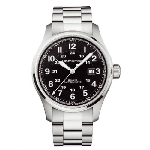 Hamilton Khaki Field Officer Automatic 44 Stainless Steel / Black / Bracelet H70625133