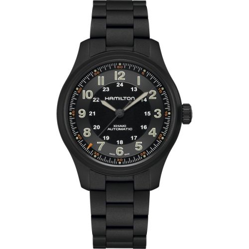 Hamilton Khaki Field Titanium Auto 42 PVD / Black / Bracelet H70665130