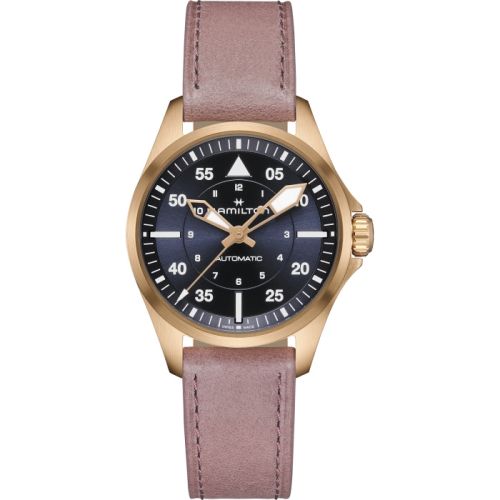 Hamilton Khaki Aviation Pilot Auto 36 Rose Gold / Blue H76245840