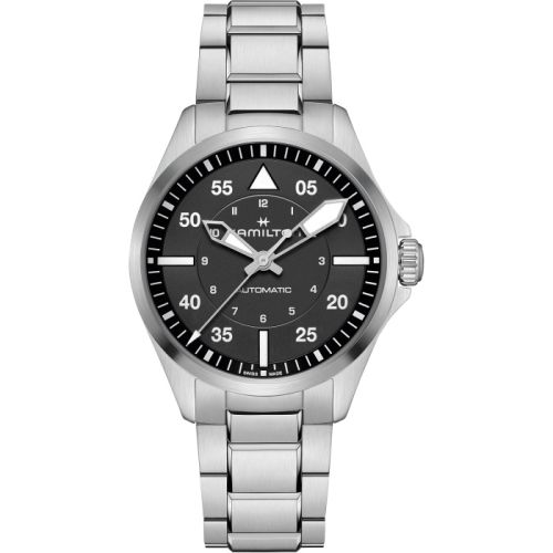Hamilton Khaki Aviation Pilot Auto 39 Stainless Steel / Black / Bracelet H76305130