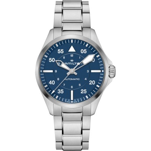 Hamilton Khaki Aviation Pilot Auto 39 Stainless Steel / Blue / Bracelet H76305140