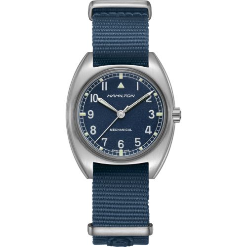 Hamilton Khaki Aviation Pilot Pioneer Mechanical Stainless Steel / Blue H76419941