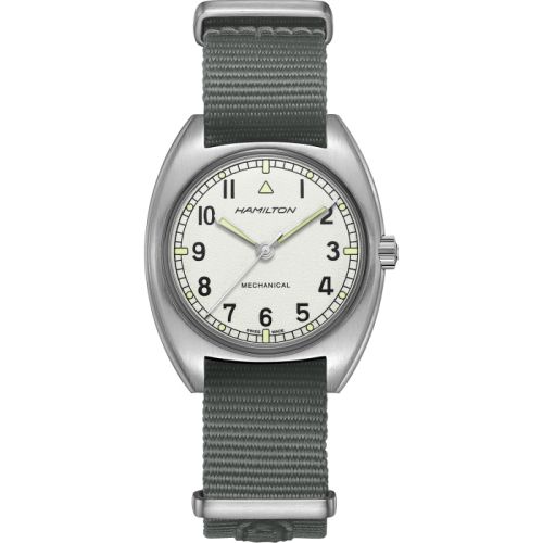 Hamilton Khaki Aviation Pilot Pioneer Mechanical Stainless Steel / White H76419951