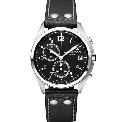 Hamilton Khaki Pilot Pioneer Chrono Quartz Stainless Steel / Black H76512733