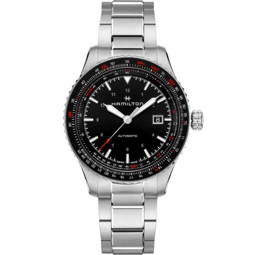Hamilton Khaki Aviation Converter Auto Stainless Steel / Black / Bracelet H76615130