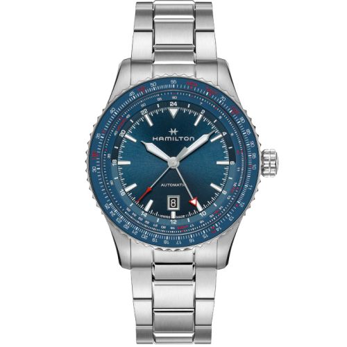 Hamilton Khaki Aviation Converter Auto GMT Stainless Steel / Blue / Bracelet H76715140