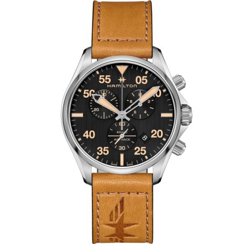 Hamilton Khaki Pilot Chrono Quartz 44 Stainless Steel / Black H76722531