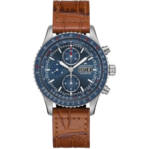 Hamilton Khaki Aviation Converter Auto Chrono Stainless Steel / Blue H76746540